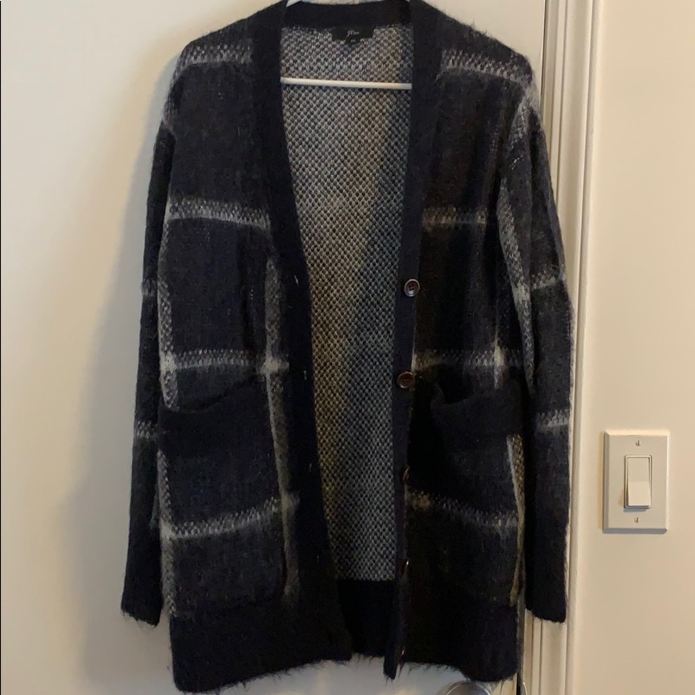 Oversized Jcrew plaid cardigan